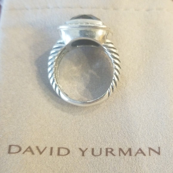 David Yurman black onyx and diamond ring - Picture 7 of 10